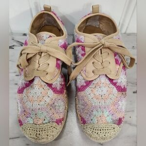 Copper Key SandbarTwo Crochet Espadrille Platform Sneakers women's size …